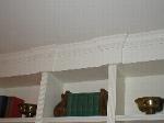 Top (ceiling) detail of bookcase